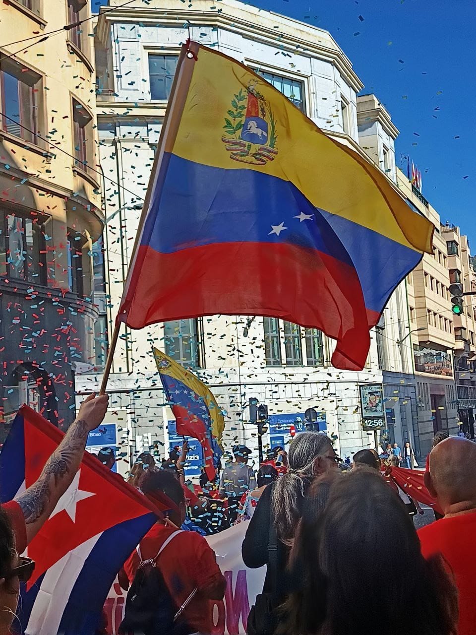 Marcha en solidaridad con Venezuela y por la resistencia de los pueblos en Bilbao