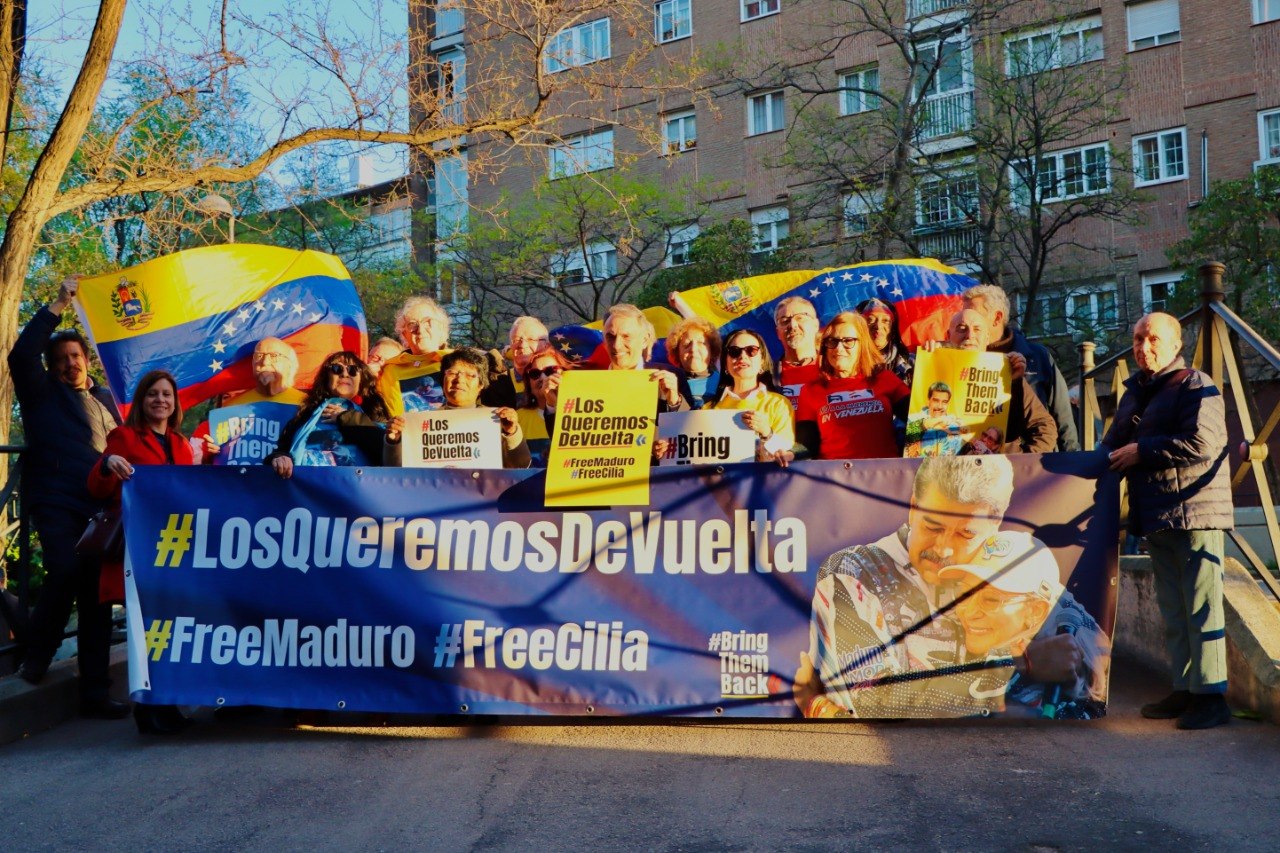 Organizaciones políticas y sociales reiteran desde Madrid la exigencia de liberación inmediata de la pareja presidencial venezolana